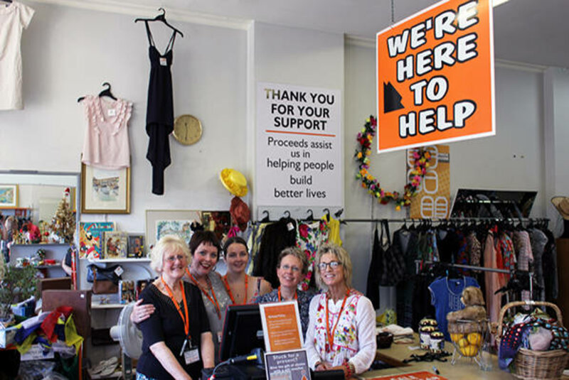 Image of a group of women (Staff and volunteers) at the Brotherhood of St Laurence store in Bentleigh